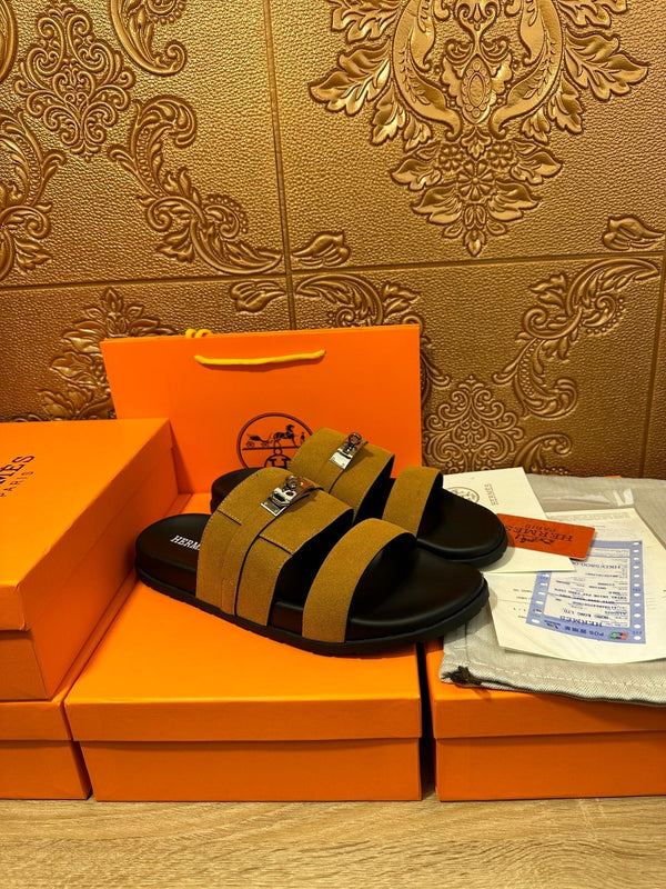 SANDALO HM JACKSON IN CAMOSCIO AMBRA