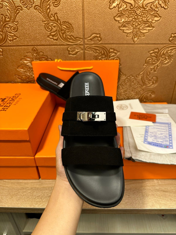 HM JACKSON SANDAL BLACK SUEDE