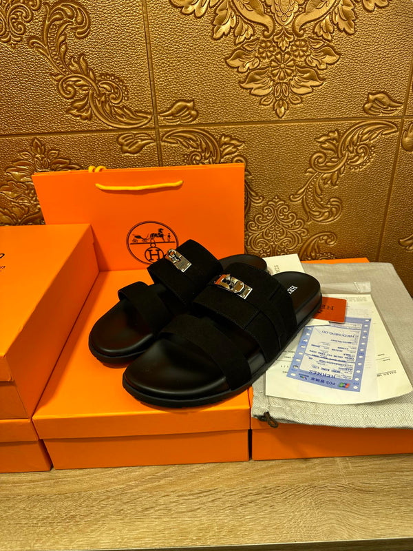 HM JACKSON SANDAL BLACK SUEDE