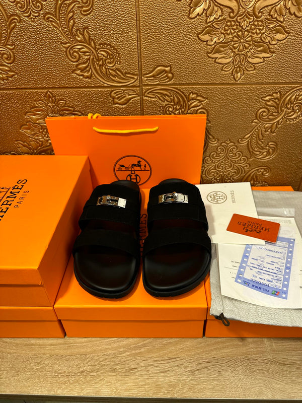 HM JACKSON SANDAL BLACK SUEDE