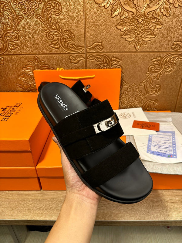 HM JACKSON SANDAL BLACK SUEDE