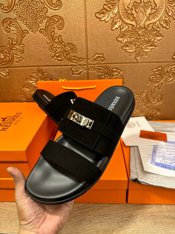 HM JACKSON SANDAL BLACK SUEDE