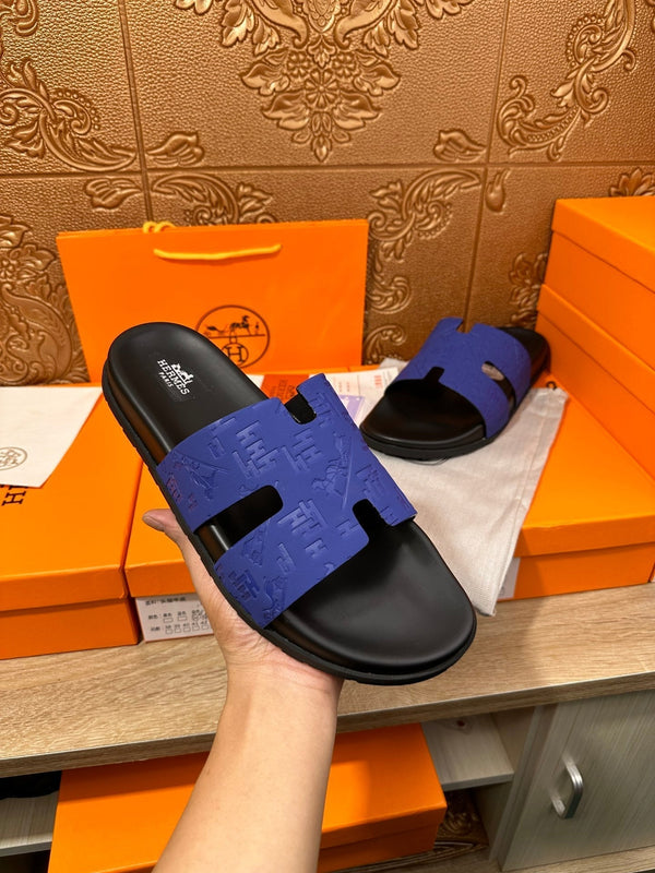 HM IZMIR SLIPPER COBALT CALFSKIN