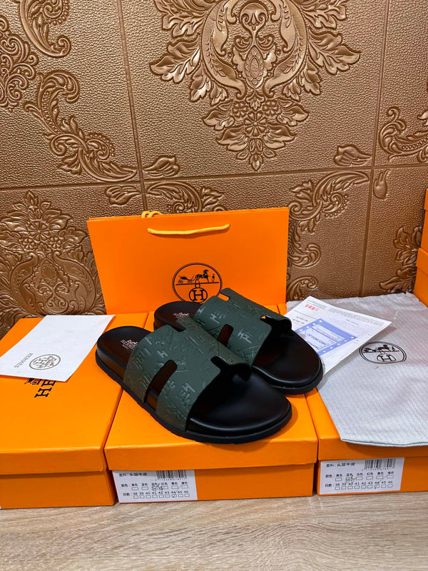 HM IZMIR SLIPPER PELLE DI VITELLO PAVONE