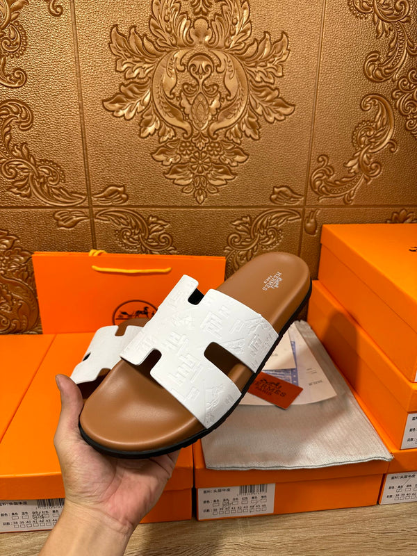 HM IZMIR SLIPPER WHITE CALFSKIN