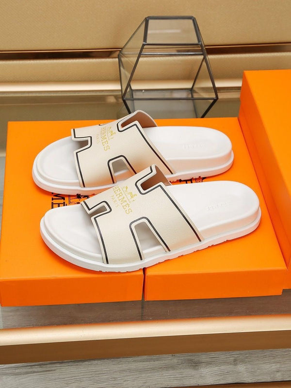 HM Men's Slide Beige Cowhide 544092