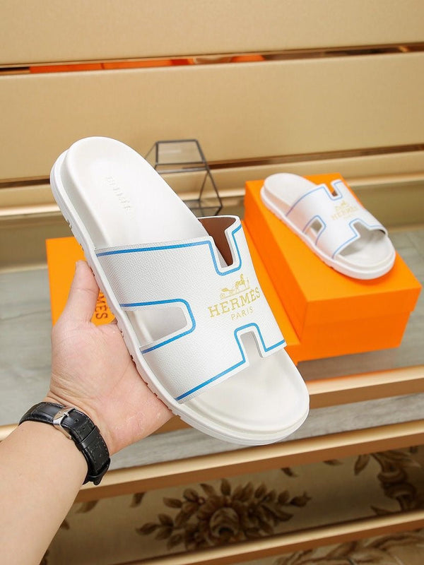 HM Men's Slide White Cowhide 544095