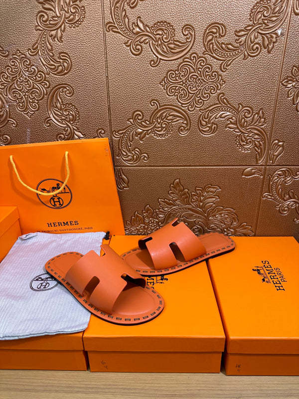 HM Men's Izmir Slide Orange Cowhide 544058