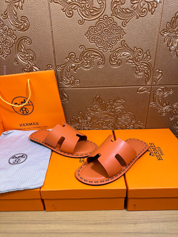 HM Men's Izmir Slide Orange Cowhide 544058