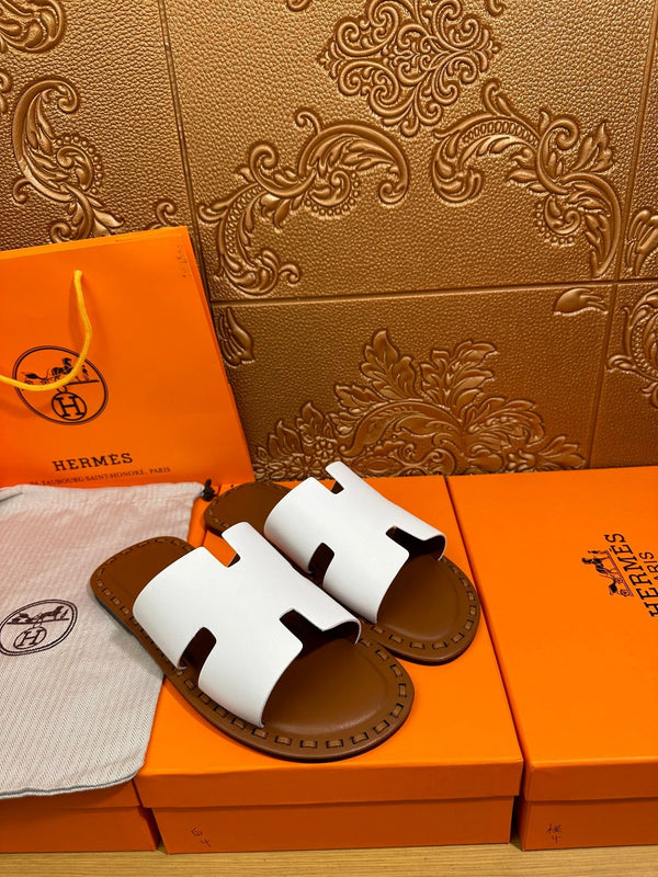 HM Men's Izmir Slide White Cowhide 544059