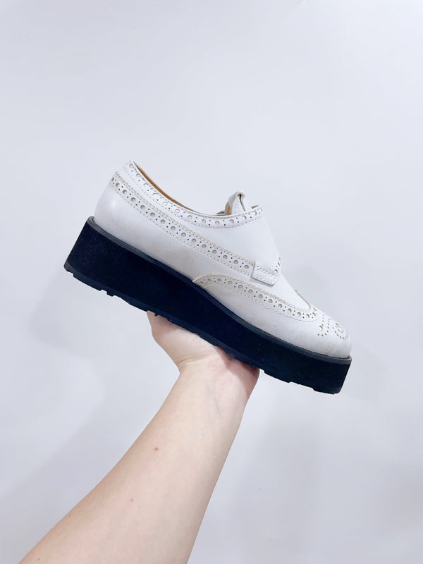Miu-Church's Loafers White Nubuck Leather