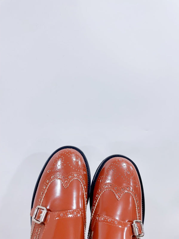 Miu-Church's Loafers Brown Glossy Nubuck Leather
