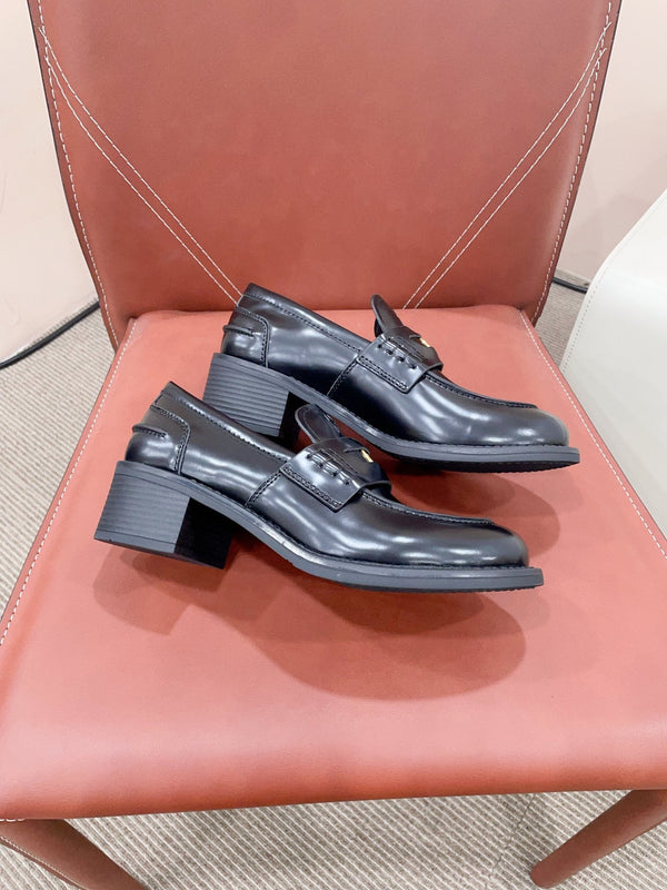 Miu Loafers Black Cowhide