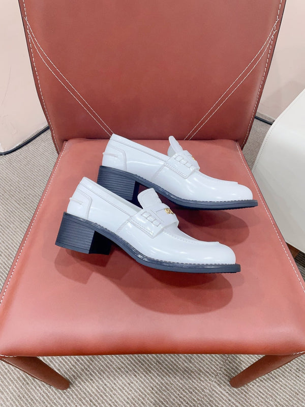 Miu Loafers White cowhide