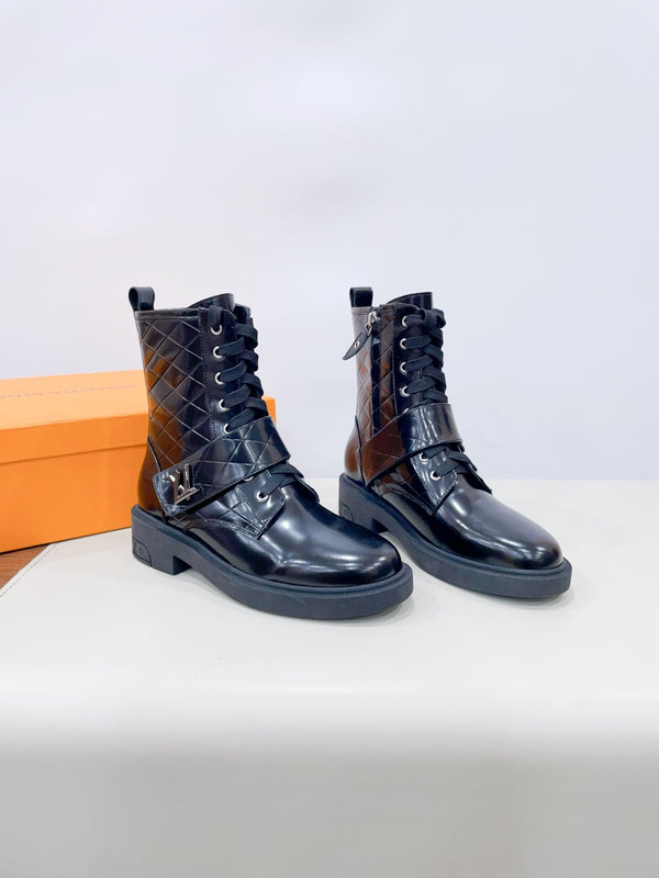 LV Westside Ankle Boot Glossy Black Calfskin