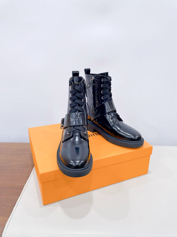 LV Westside Ankle Boot Glossy Black Calfskin