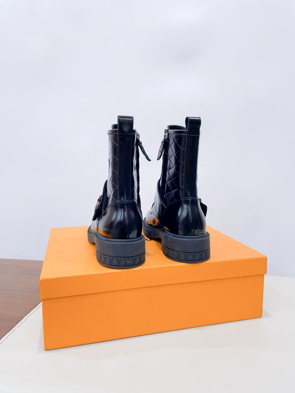 LV Westside Ankle Boot Glossy Black Calfskin