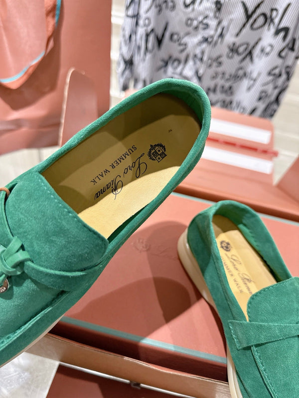 LP Summer Charms Walk Loafers Daim vert sarcelle clair 565855