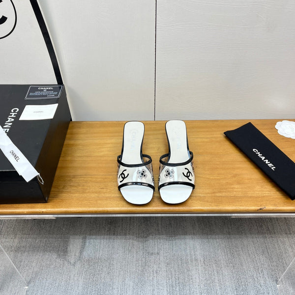 sandalo mulo 45 bianco nero pcv e vitello