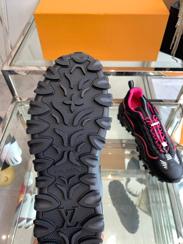 LV Rush Sneaker 40mm Black Pink Cowhide