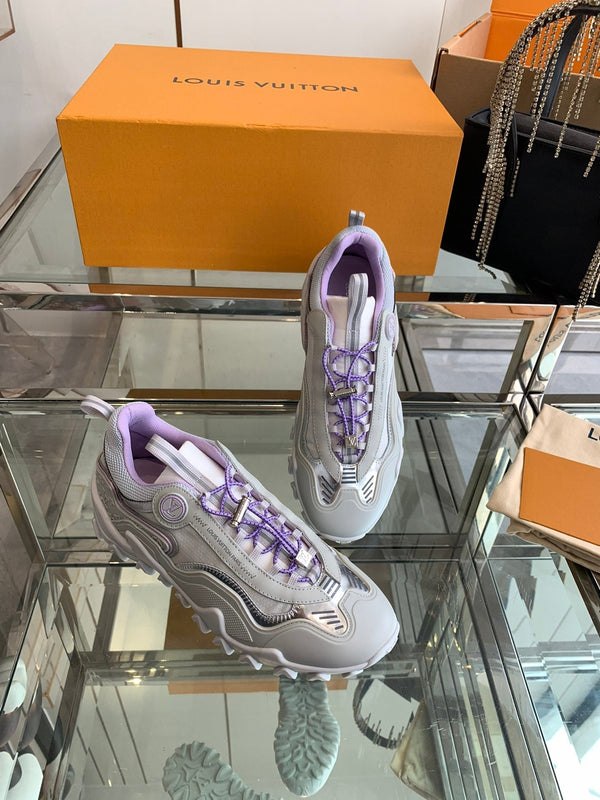 LV Rush Sneaker 40mm Grey Purple Cowhide