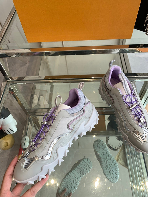 LV Rush Sneaker 40mm Grey Purple Cowhide