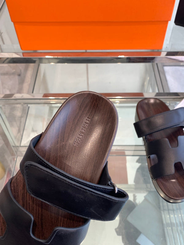 HM 25 Kos Clog Sandals Black Cowhide 292048