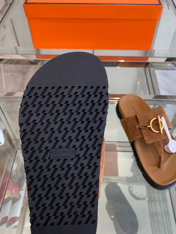 HM 25 Joyce Sandals Brown Suede Lambskin 292034