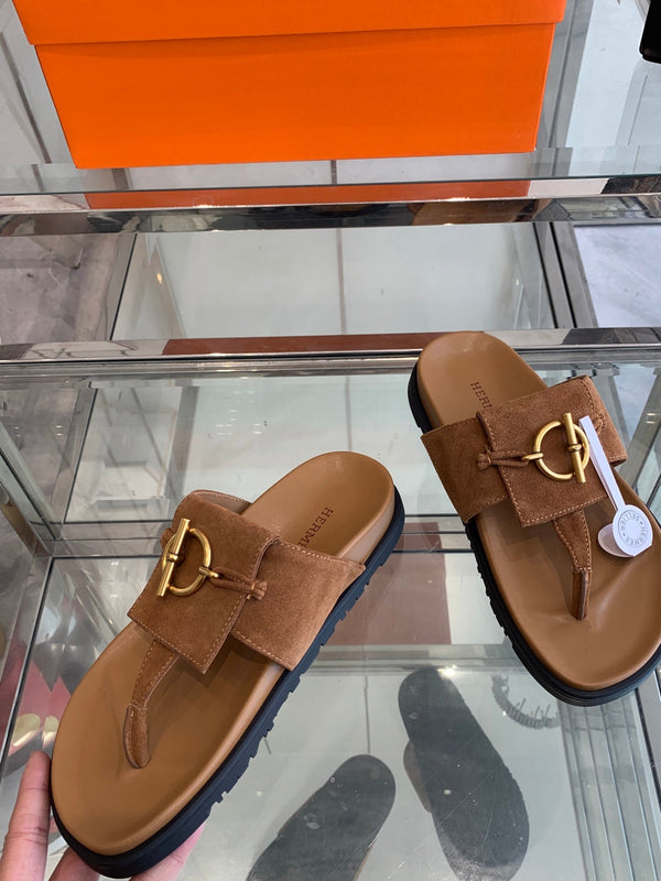 HM 25 Joyce Sandals Brown Suede Lambskin 292034