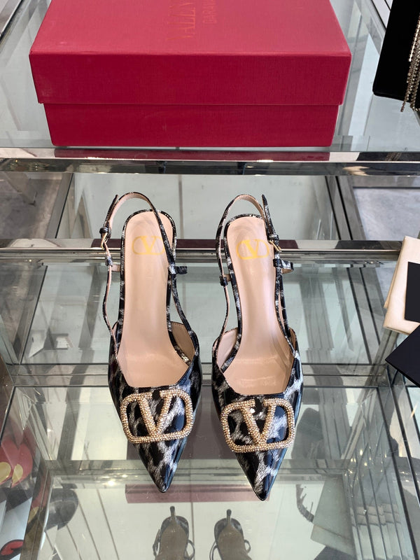 VT 25 High Heels Slingbacks Leopard Cowhide 292345