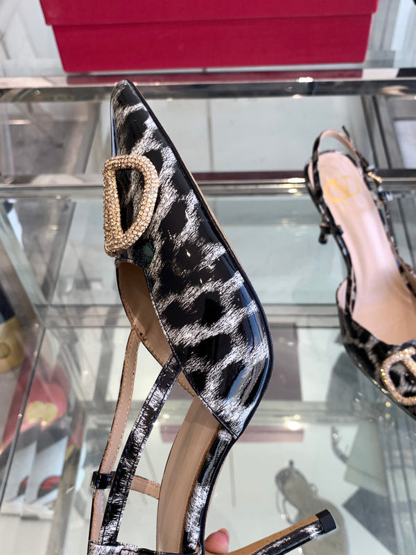 VT 25 High Heels Slingbacks Leopard Cowhide 292345
