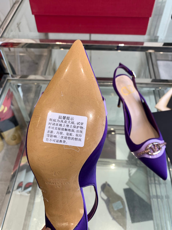 VT 25 High Heels Slingbacks Purple Cowhide 292356