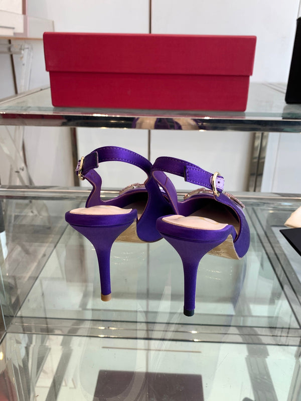 VT 25 High Heels Slingbacks Purple Cowhide 292356