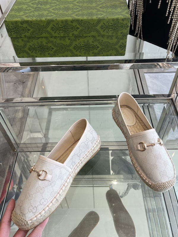 GC 2025 Espadrillas con morsetto in tela avorio 292315