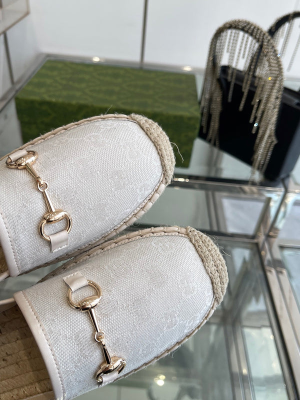 GC 2025 Espadrillas con morsetto in tela avorio 292315