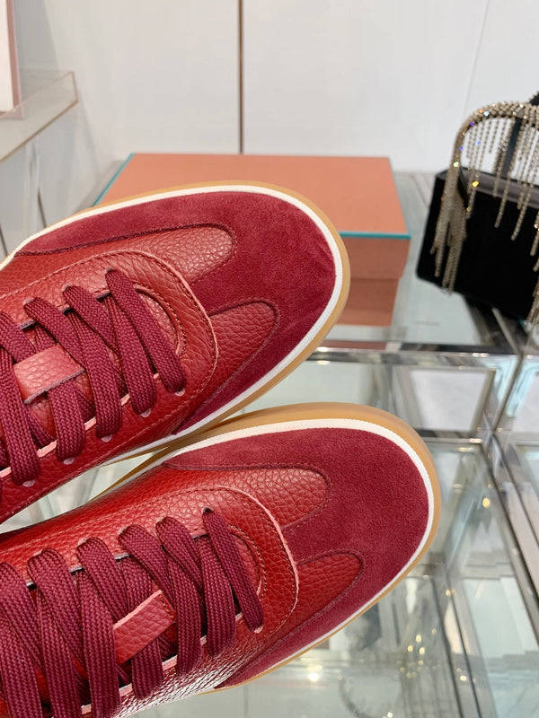 LP Tennis Walk Sneaker Red Suede 307244