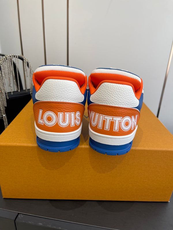 LV Tarine sneakers White and Orange Perforated Calf Leather 533501