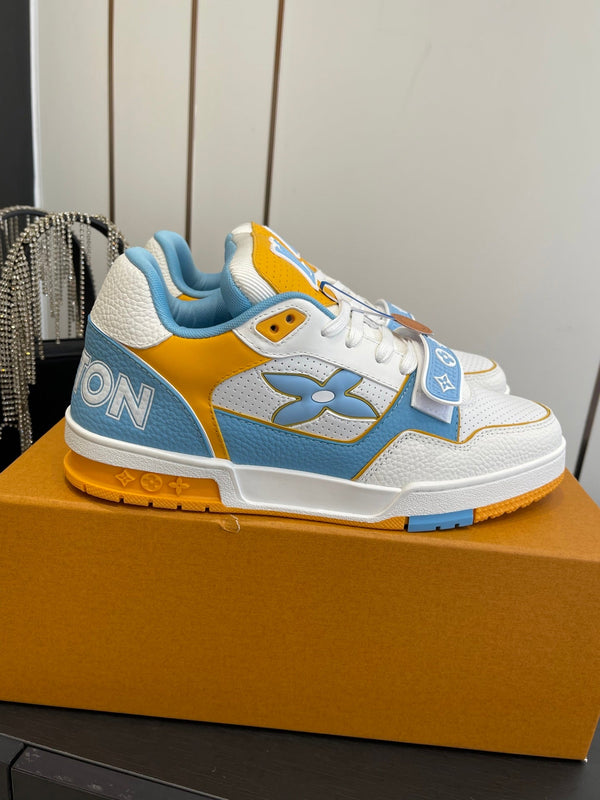 LV Tarine sneakers White and Blue Perforated Calf Leather 533503