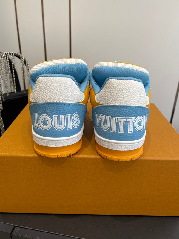 LV Tarine sneakers White and Blue Perforated Calf Leather 533503