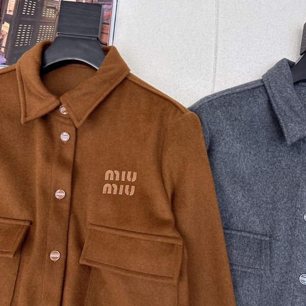 Miu Miu 25 Camicia Corta Lana Cotone 588747