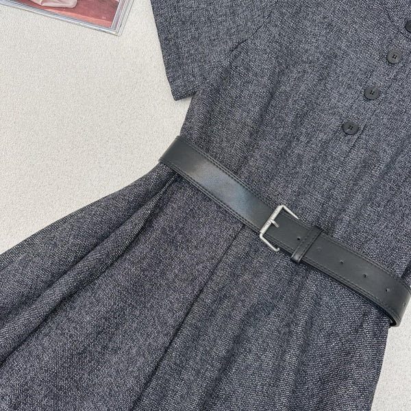 CD 25 Flared Skirt Gray Cotton Wool 599036