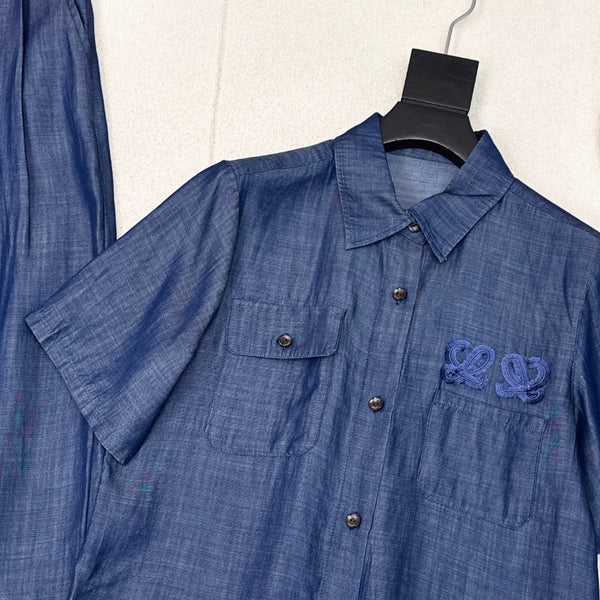 Loewe 25 Denim Set Blue Cotton 630880