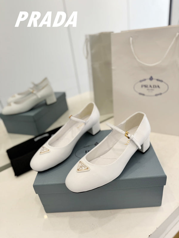 Décolleté Pra Ballerina 40 in pelle di agnello bianca