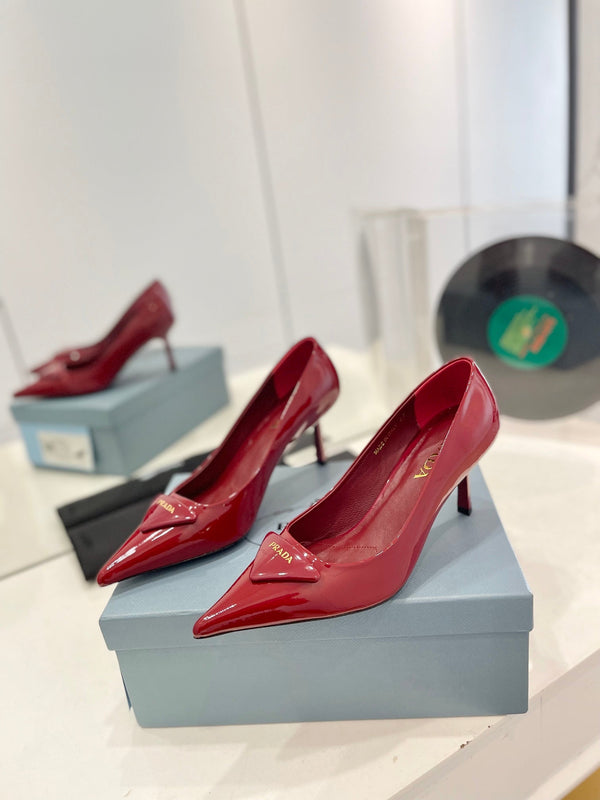 Pra Pumps 75 Red Patent Leather