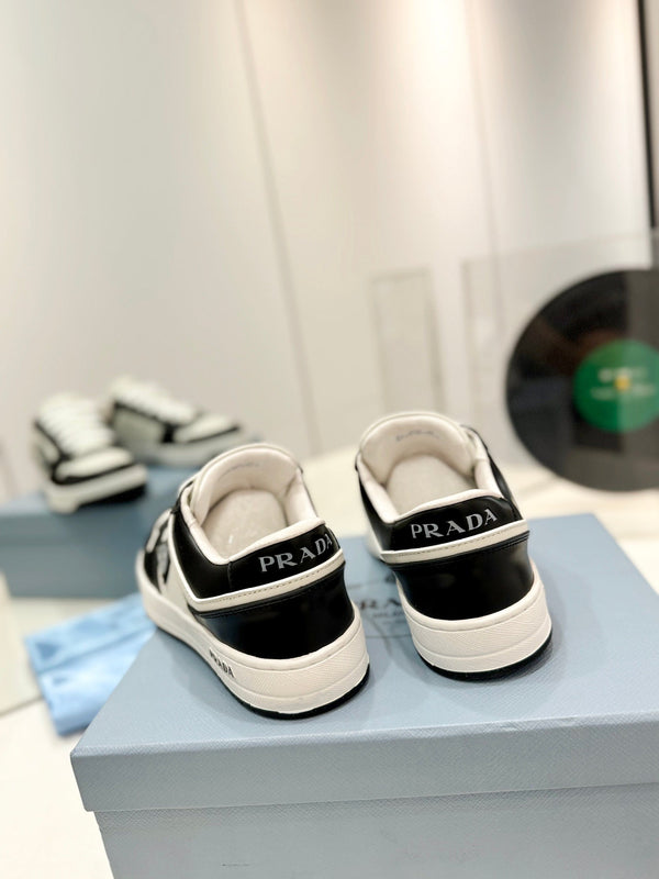 PRA DOWNTOWN NAPPA SNEAKERS BLACK AND WHITE CALFSKIN
