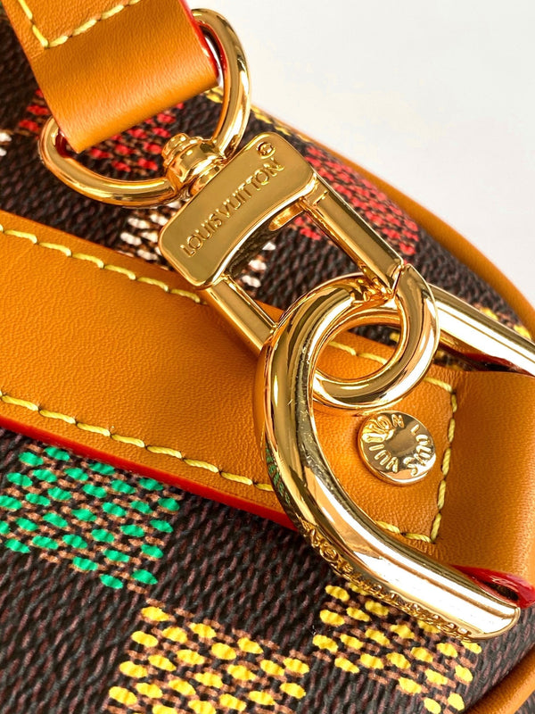 Lv Keepall Bandouliere 25 Tela Damier Ebene multicolore GHW