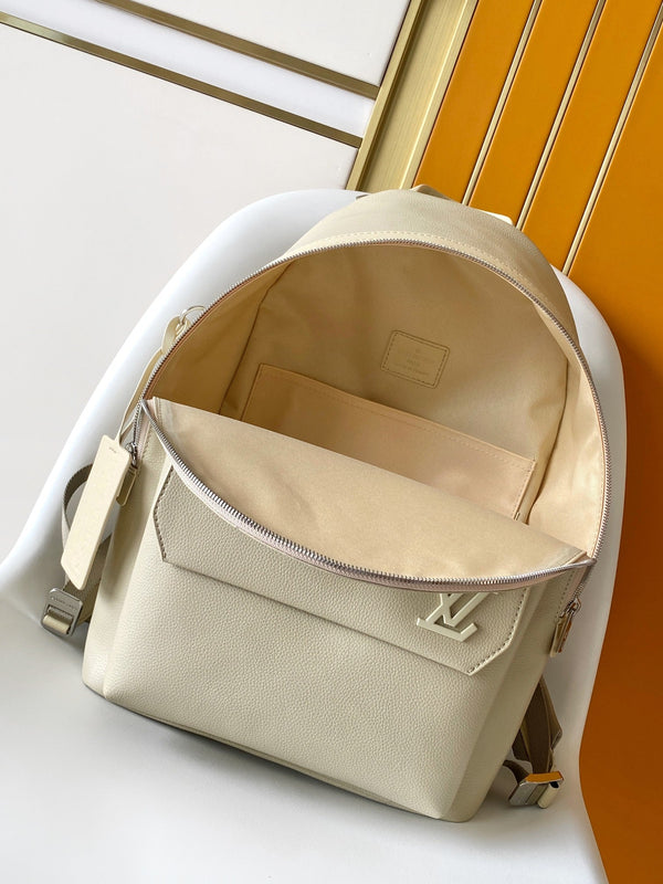 LV M22503 Takeoff Backpack Light Khaki Aerogram Cowhide