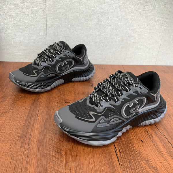 Sneaker GG Ripple da uomo in rete nera 536982