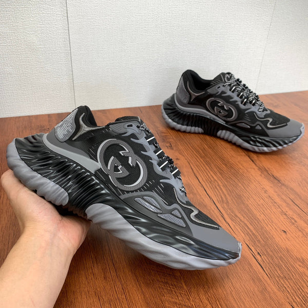 Sneaker GG Ripple da uomo in rete nera 536982