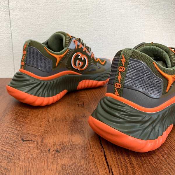 GG Men's Ripple Sneaker Olive Green Orange Mesh 536986
